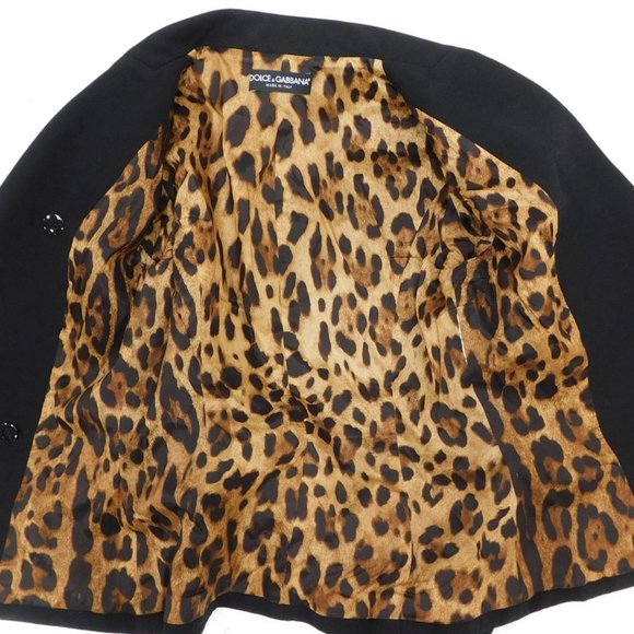 Dolce and Gabbana Black Double Jacket Skirt Set /COA - Picture 6 of 7